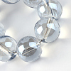 Electroplate Glass Beads Strands X-EGLA-Q062-8mm-A07-4