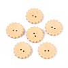 Spray Painted Natural Wood Buttons WOOD-T032-34A-1