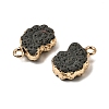Dyed Synthetic Lava Rock Pendants G-P614-05G-06-2