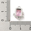 Rectangle Rack Plating Brass Micro Pave Cubic Zirconia Charms KK-P277-23P-02-3