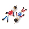 2Pcs Glass Seed Bead and Pearlized Glass Pearl Big Pendants PALLOY-MZ01289-3