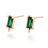 Brass Stud Earring Findings X-KK-T038-492A-1