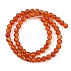 Natural Red Agate Beads Strands G-B171-B03-6mm-3