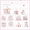 20Pcs PET Self-adhesive Amusement Park Theme Decorative Tapes STIC-P016-B01-1