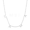 Non-Tarnish Stainless Steel Word MAMA Pendant Necklace with Cable Chains for Mother's Day LETT-PW0002-10A-1
