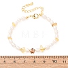 Natural Lemon Quartz(Heated) Chip and Rice Natural Pearl Beaded Bracelets GG-CBA3297-13G-B-5