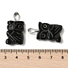 Natural Obsidian Pendants G-B127-09P-04-4