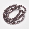 Electroplate Glass Beads Strands EGLA-A034-J6mm-T-3