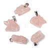 Natural Rose Quartz Pendants G-B127-02P-05-2