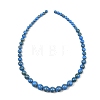 Synthetic Gold Line Turquoise Graduated Beads Strands GG-CBA2AE1-A03-B-4