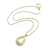 Brass Pendants Necklace NJEW-B101-02G-03-2