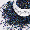 Frosted Plated Glass Cylinder Beads SEED-S047-F-001-1
