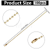100Pcs Iron Ball Chains with Connectors IFIN-SP0001-67G-2