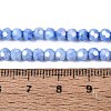 Anti-Tarnish Electroplate Glass Beads Strands EGLA-ZX010-4mm-09-6