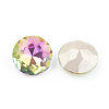 Pointed Back & Back Plated Glass Rhinestone Cabochons RGLA-J012-8mm-001VR-2