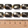 Natural Gold Pyrite/Golden Pyrite Beads Strands G-F833-D01-01-5