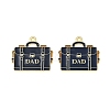 Father's Day Alloy Enamel Pendants ENAM-V001-03B-G-1
