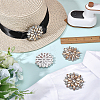 4Pcs Glass Rhinestone Flower Wedding Dress Accessories STIC-FG0001-11A-4