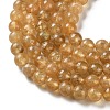 Natural Yellow Garnet Beads Strands G-Z129-C01-8mm-02-4