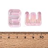 UV Plating Transparent Acrylic European Beads OACR-M027-02E-01-3