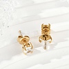 304 Stainless Steel Rhinestone Stud Earrings EJEW-G423-16G-01-2