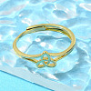 Brass Adjustable Rings for Women RJEW-R005-05G-2