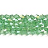 Transparent Electroplate Glass Beads Strands GLAA-F029-3mm-A24-1