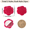 CRASPIRE 50Pcs 2 Styles Adhesive Wax Seal Stickers DIY-CP0010-26B-3