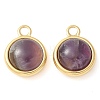 Ion Plating(IP) 304 Stainless Steel with Amethyst Pendants STAS-Q345-11G-02-1