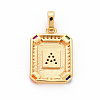 Brass Micro Pave Cubic Zirconia Pendants KK-S354-338-B-NF-3