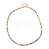 Bohemian Style Glass Beaded Necklaces for Women NJEW-JN04656-5