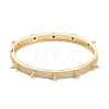 Brass Micro Pave Clear Cubic Zirconia Bangles BJEW-A116-02G-2