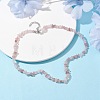 Natural Rose Quartz Chip Beaded Necklace NJEW-JN04615-03-2