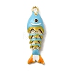 Rack Plating Brass Pendants KK-A268-05G-B05-1