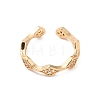 Brass Micro Pave Cubic Zirconia Open Cuff Rings RJEW-R146-02KCG-3