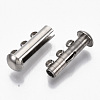 304 Stainless Steel Slide Lock Clasps STAS-S079-158P-3