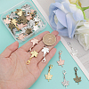 12 Sets Maple Leaf Alloy Pendants Decorations Set HJEW-CA0001-61-3