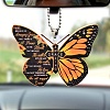 Colorful Butterfly Faith Jesus Cross Acrylic Pendant Decoration RJEW-E007-03P-03-1