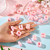50Pcs 5 Styles UV Plating Opaque Acrylic Beads PACR-TA0001-31D-7