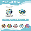80Pcs 5 Styles Printed Freshwater Shell Charms SHEL-AR0001-11-2