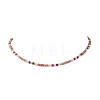 Natural Rhodonite Faceted Round Beaded Necklaces NJEW-JN06430-04-2