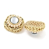 Brass with ABS Imitation Pearl with Resin with Clear Cubic Zirconia Charms Charms KK-Q820-34G-2