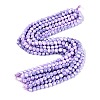 Anti-Tarnish Electroplate Glass Beads Strands EGLA-ZX010-8mm-08-3