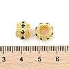 Brass Micro Pave Cubic Zirconia European Beads KK-P297-01G-03-2