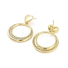 Rack Plating Brass Micro Pave Cubic Zirconia Studs Earrings EJEW-B047-03G-03-2