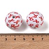 Printed Opaque Acrylic Beads AC-CBA6329-02A-01-3