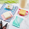 4Pcs 4 Colors Marble Pattern Silicone Soap Dishes AJEW-GA0005-74-4