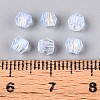 Transparent Spray Painted Glass Beads X1-EGLA-N018-4mm-05-4