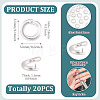 20Pcs Brass Open Jump Rings KK-TA0008-76S-4