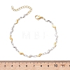 304 Stainless Steel Scalloped Bar Chain Bracelets for Women BJEW-JB13514-2